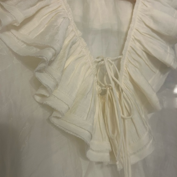 Zara lace neck blouse size m NWT - Picture 7 of 8